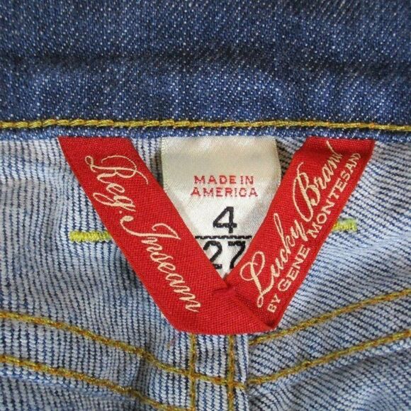Lucky Brand Sundown Jeans By Gene Montesano Women's Size 27 Ringspun Denim - Picture 5 of 11